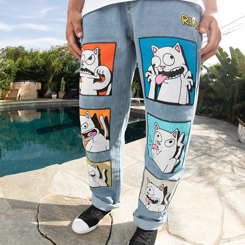 RIPNDIP Straight Jeans Unisex Blue-2