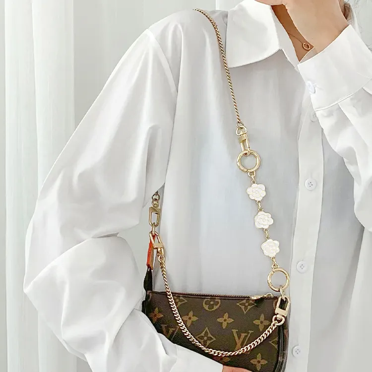 Lan Bao Fan Metal Accessory Bag Strap Unisex Gold-5