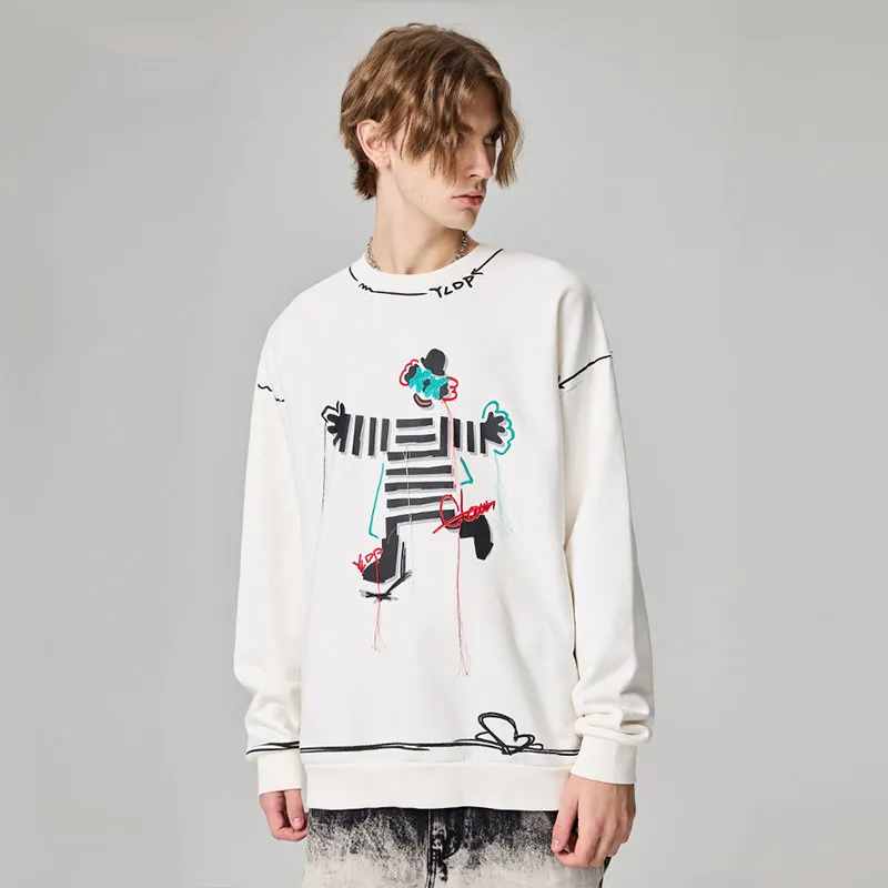 YLDP Sweatshirts Unisex White-4