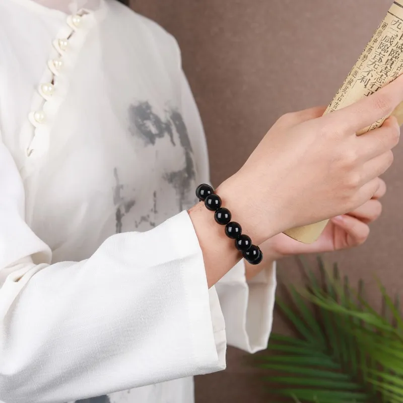 LOVING Obsidian Jade Bracelets Unisex-4