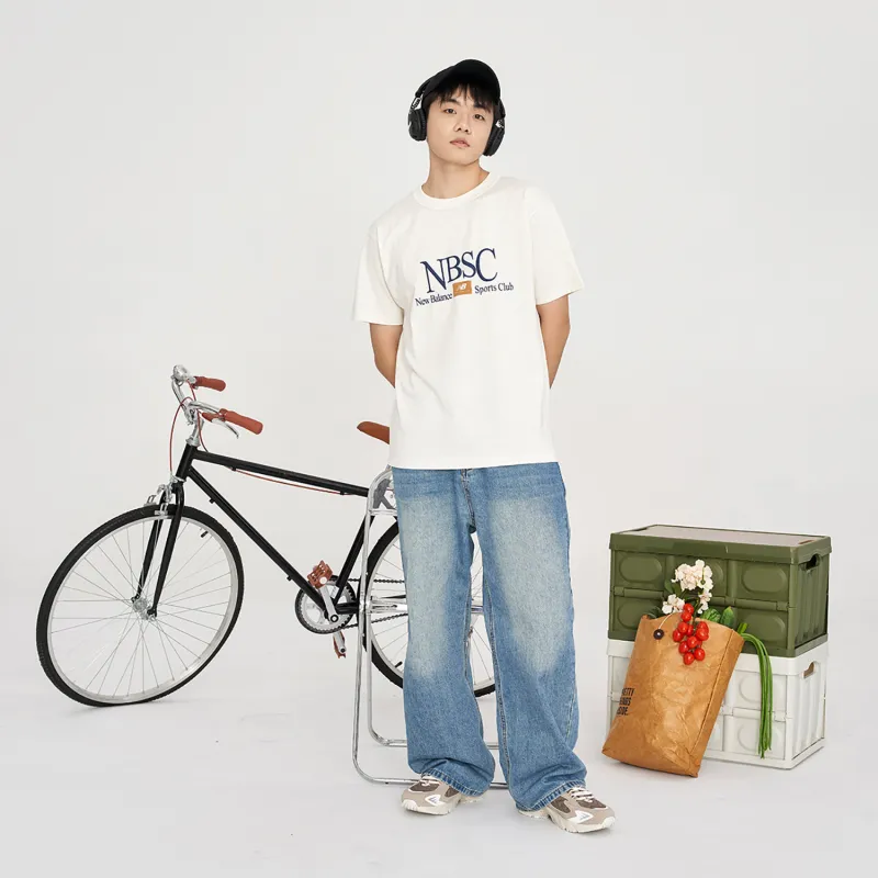 New Balance Drop Shoulder Sleeve T Shirt Men's White-4