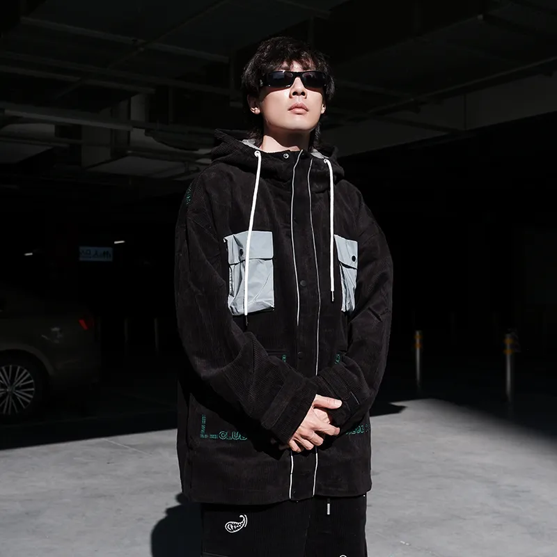 Clubxxhh Loose Fit Thickened Jacket Unisex Gray-3