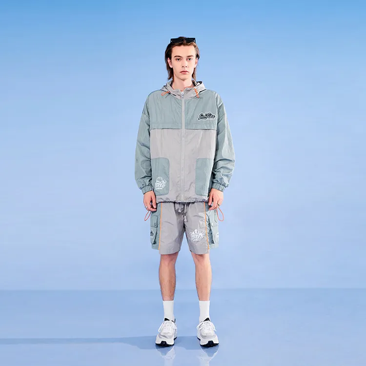 LAMLICKA Loose Fit Shorts Unisex Gray-2