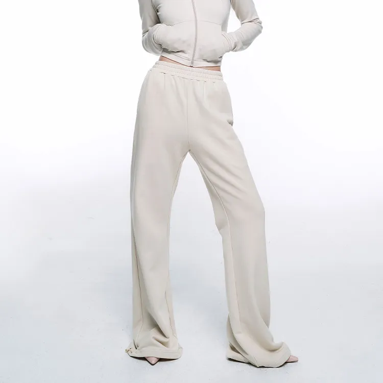 SENCE LA Flared Pants Sweatpants Unisex Apricot-2