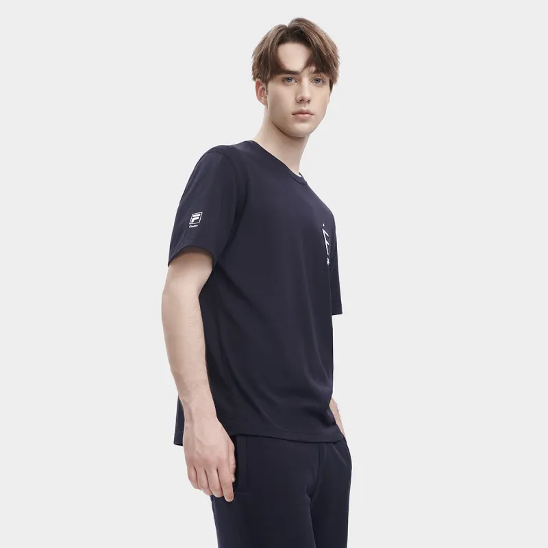 FILA x Études T Shirt Men's Legend Blue-3