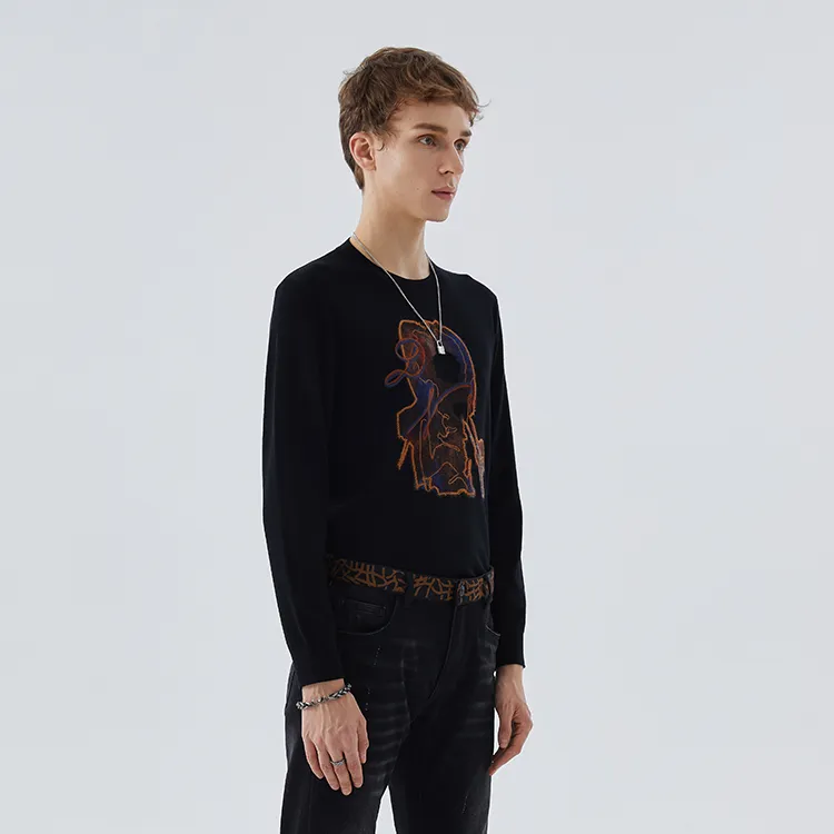 DAVID NAMAN Sweaters Men Black-4