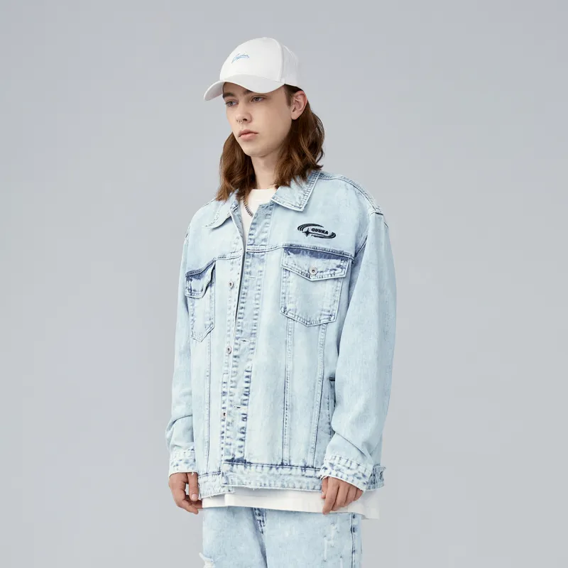 Guuka Denim Jacket Men's Light Blue-4