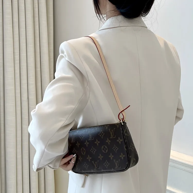 Luxury Care Artisan Workshop Vegetable Tanned Leather Cow Leather Shoulder Strap Bag Strap Women's Beige-2