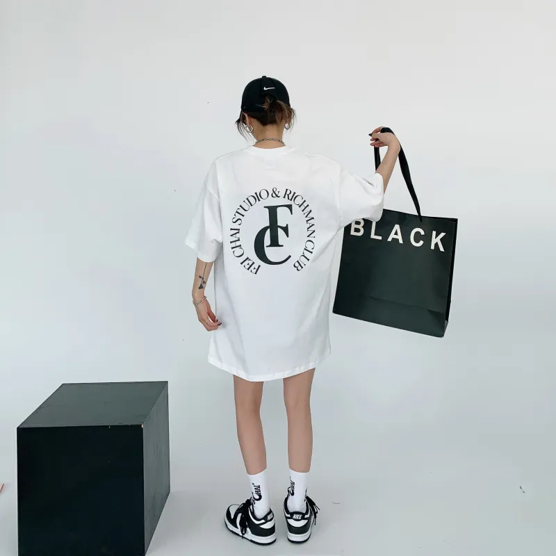 FEICHAI Straight Elbow-Length Sleeved T-Shirt Unisex-4