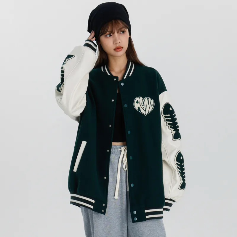 ALL NIGHT DAYS Baseball Jacket Fall Unisex-11