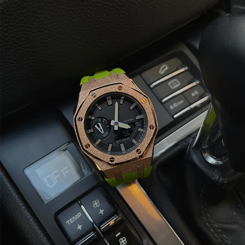 Vencrew Unisex Frost Gold Collection Watch Cases-4