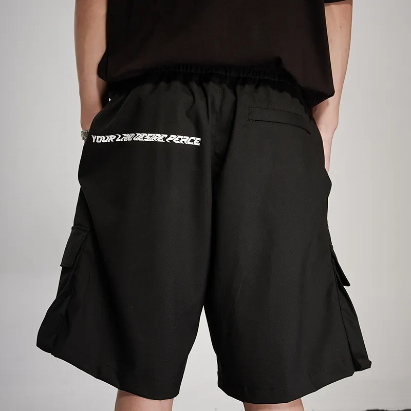 YLDP Casual Shorts Unisex Black-2