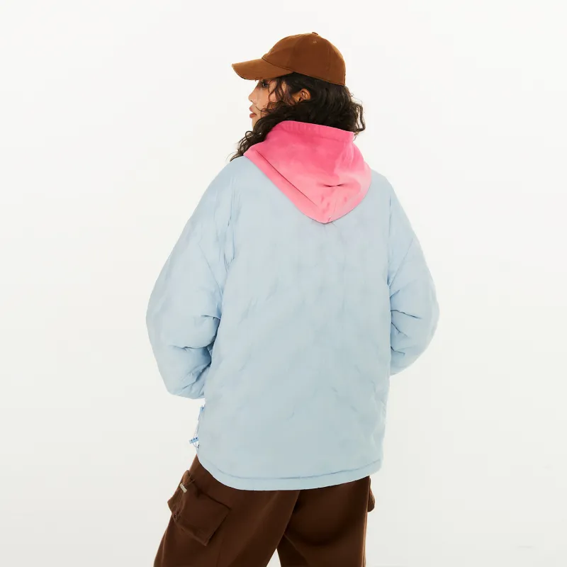 BEASTER Solid Color Stand Collar Without Hood Loose Fit Thickened Down Jacket Unisex-26