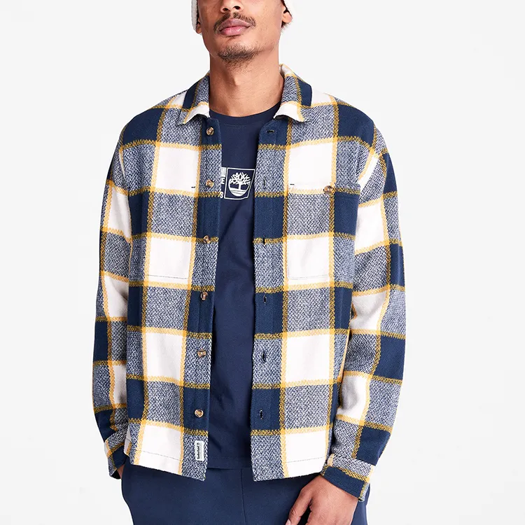 Timberland Shirt Men's Dark Sapphire Yarn Dyed Woven-2