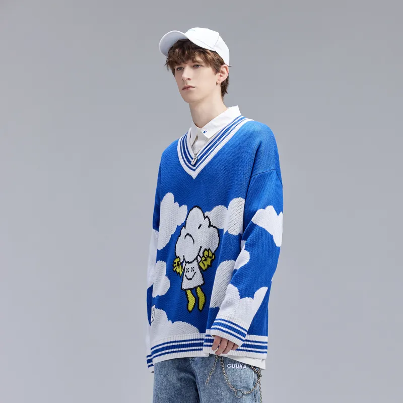 Guuka Sweaters Men Blue-5