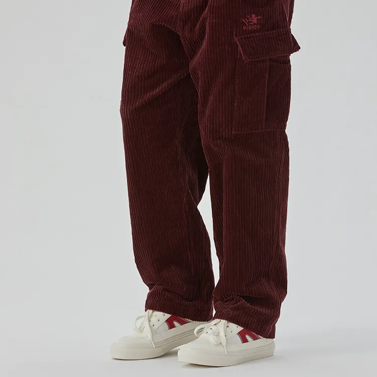 Vision Street Wear FW22 Cargo Pants Unisex Burgundy-2