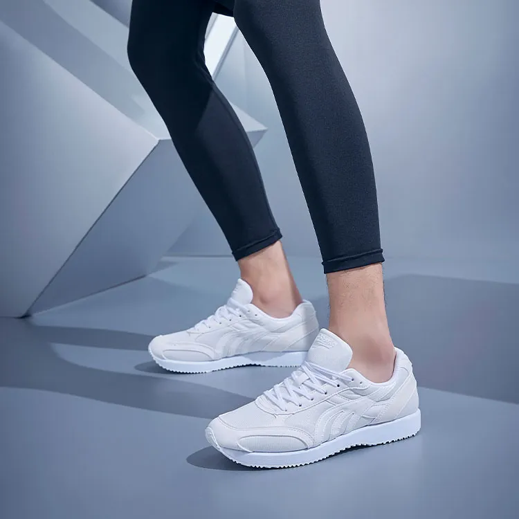DO WIN Shock Absorbers Slip Resistant, Abrasion Resistant, Breathable Low Top Running Shoes Unisex White-6