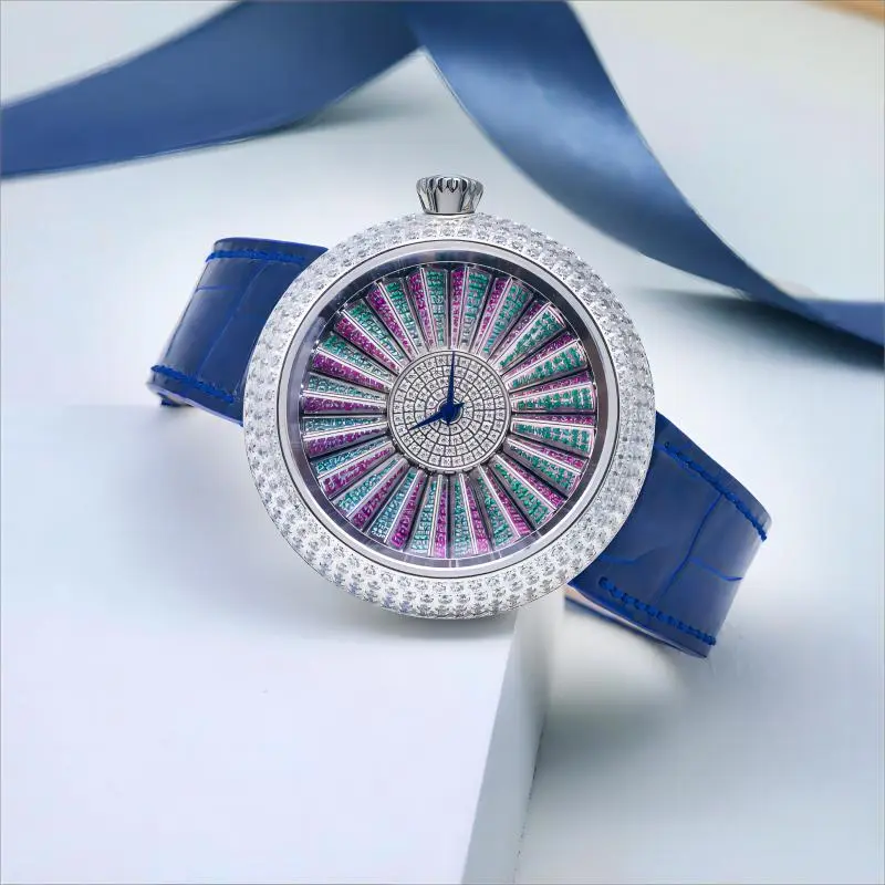 TIELBO Radiant Collection Mechanical Movement Watch Women's Watch White Dial T822L2-2
