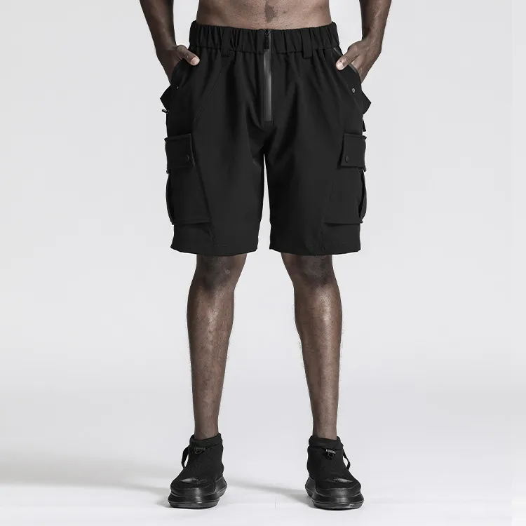 NORVINCY Urban Techwear Badge Cargo Shorts Unisex-2
