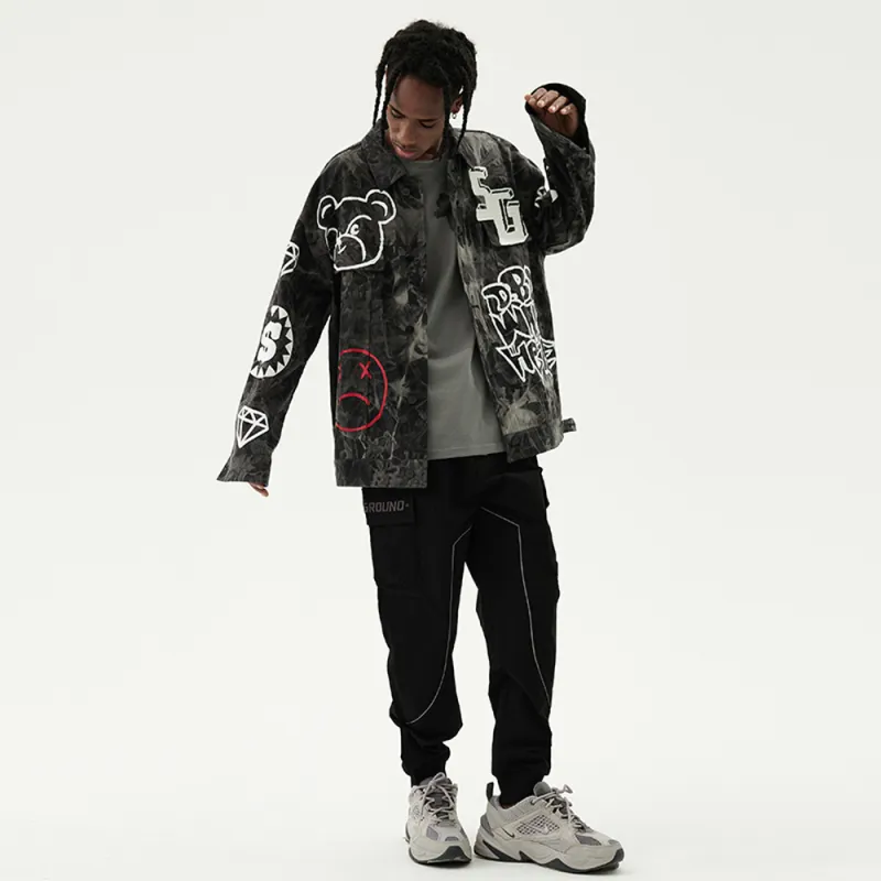 SPRAYGROUND Denim Jackets Men Black-5