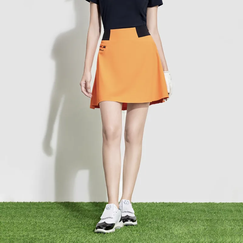 FILA FILA X McLaren McLaren Collaboration Golf Collection Casual Short Skirts Women's Fiery Orange-2