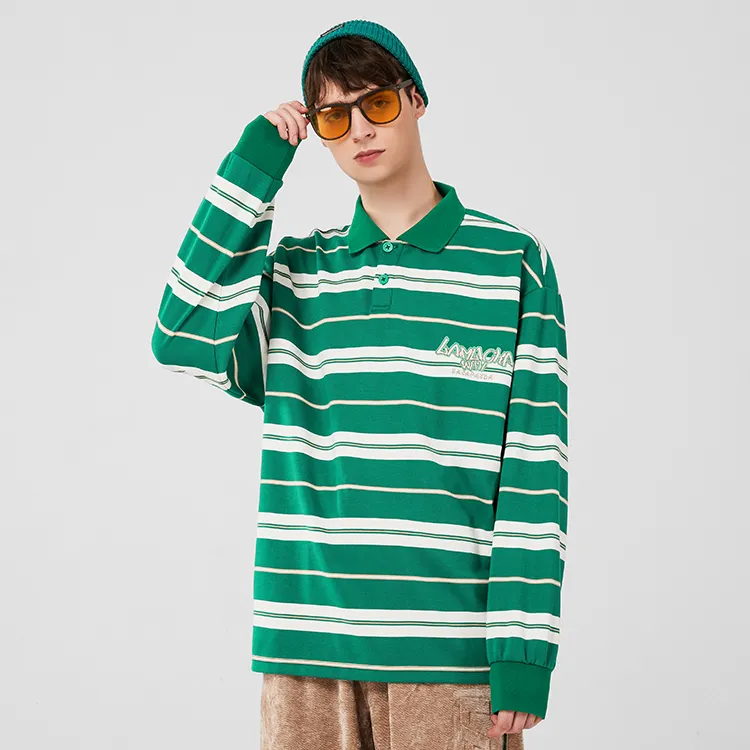 LAMLICKA Polo Shirts Unisex Green-4