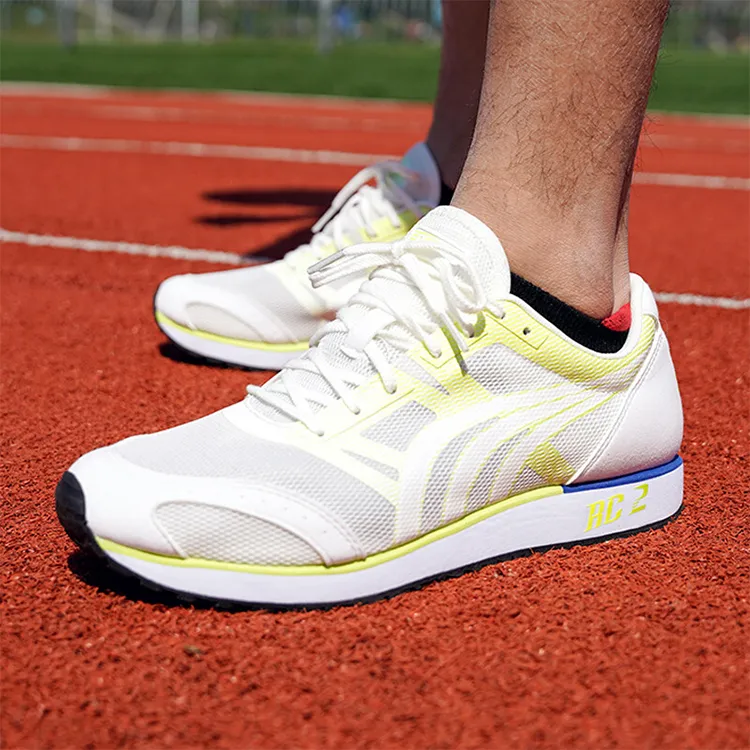 DO WIN Cushioned Slip Resistant Abrasion Resistant Breathable Low Top Marathon Running Shoes Unisex White-5
