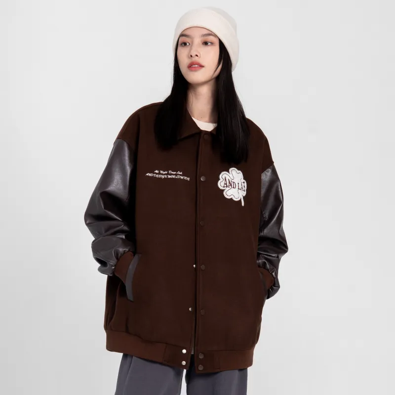 ALL NIGHT DAYS Baseball Jacket Fall Unisex-8