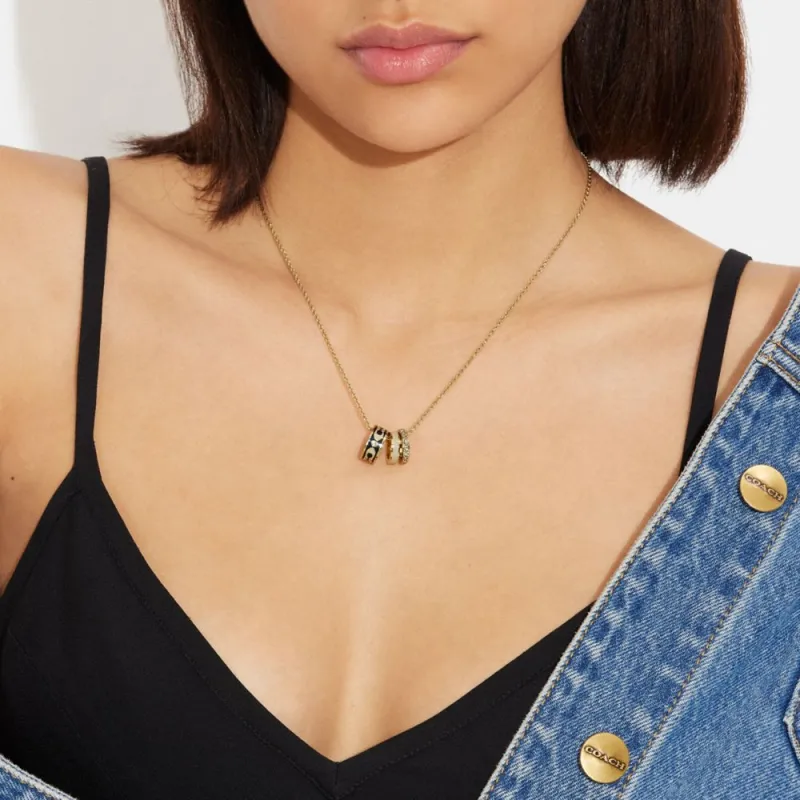 COACH Copper Necklaces Women's Gold-1