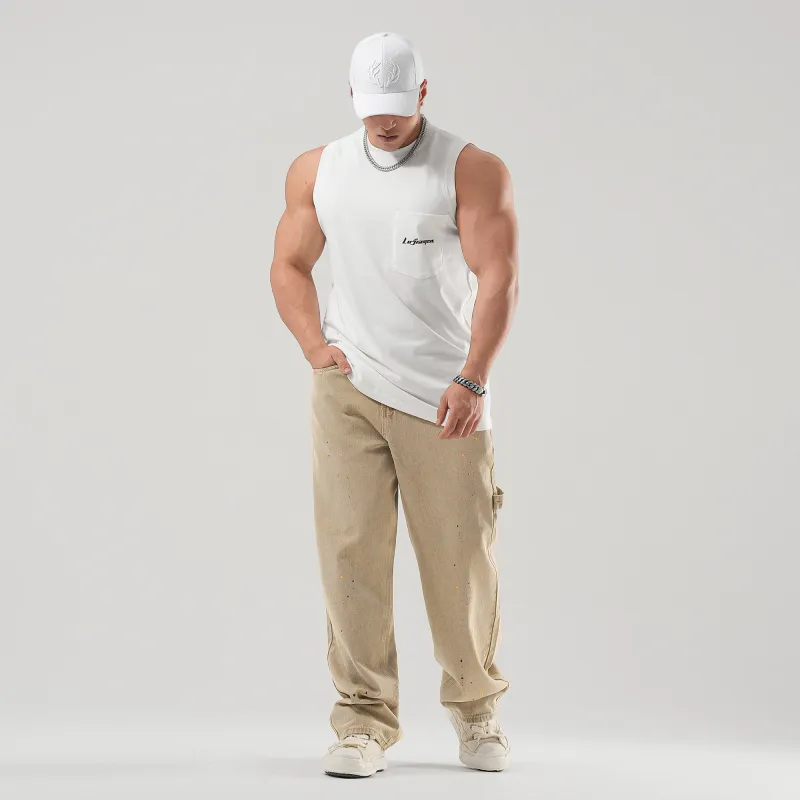 LUJIAMEN Jeans Unisex Khaki-3