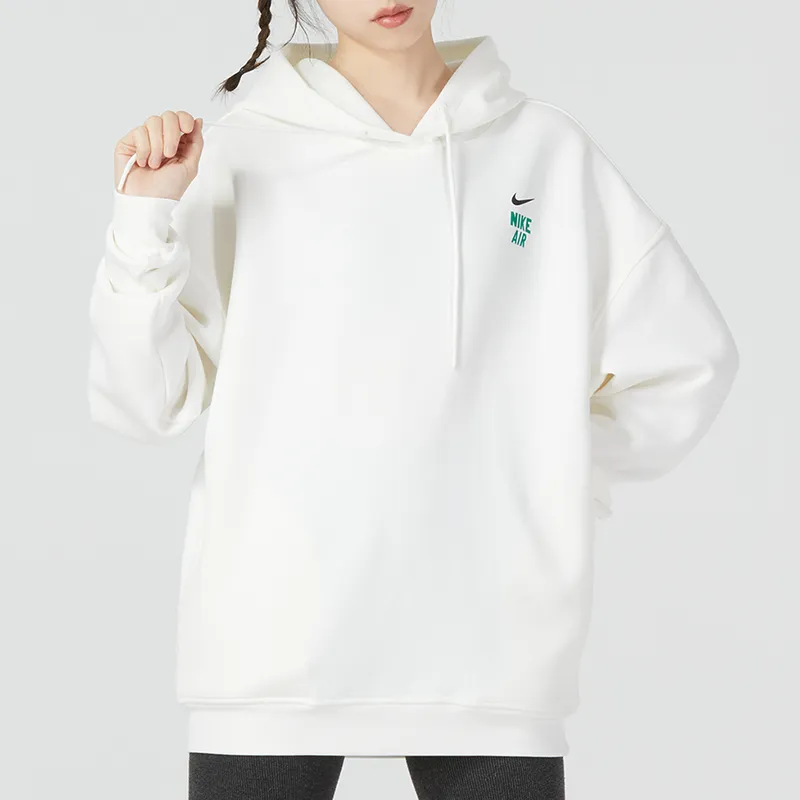 Nike As W Nsw Premium Po Hd Flc Hooded Pullover Sweatshirt White-2