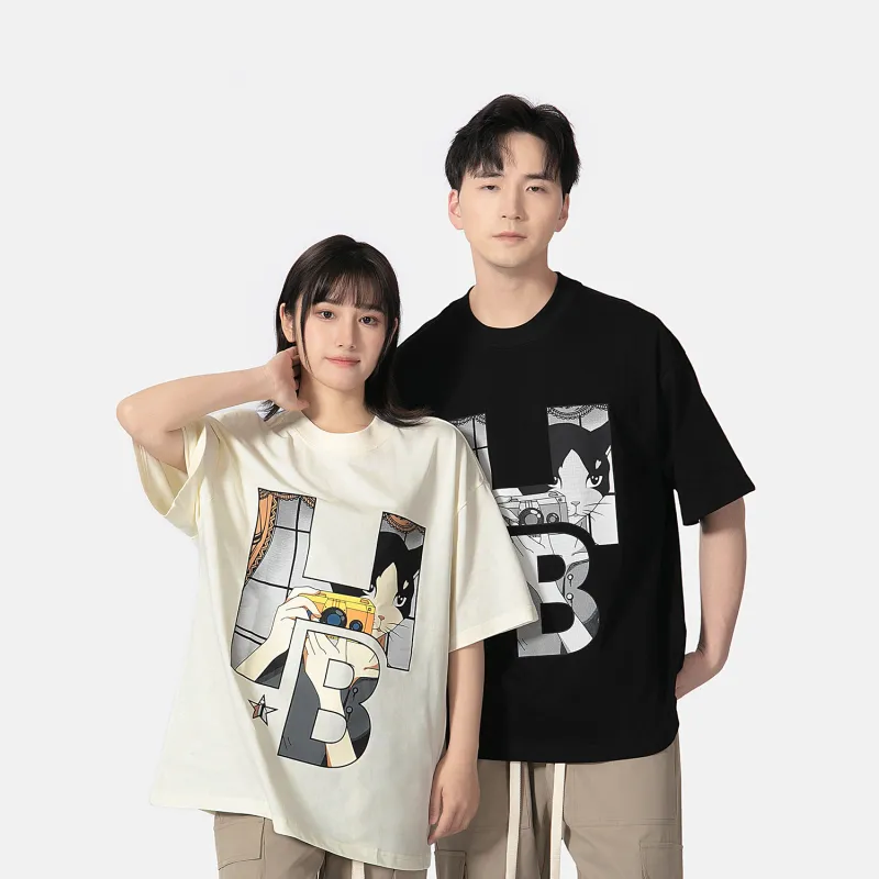 Hepburn Cat T-Shirts Unisex-4