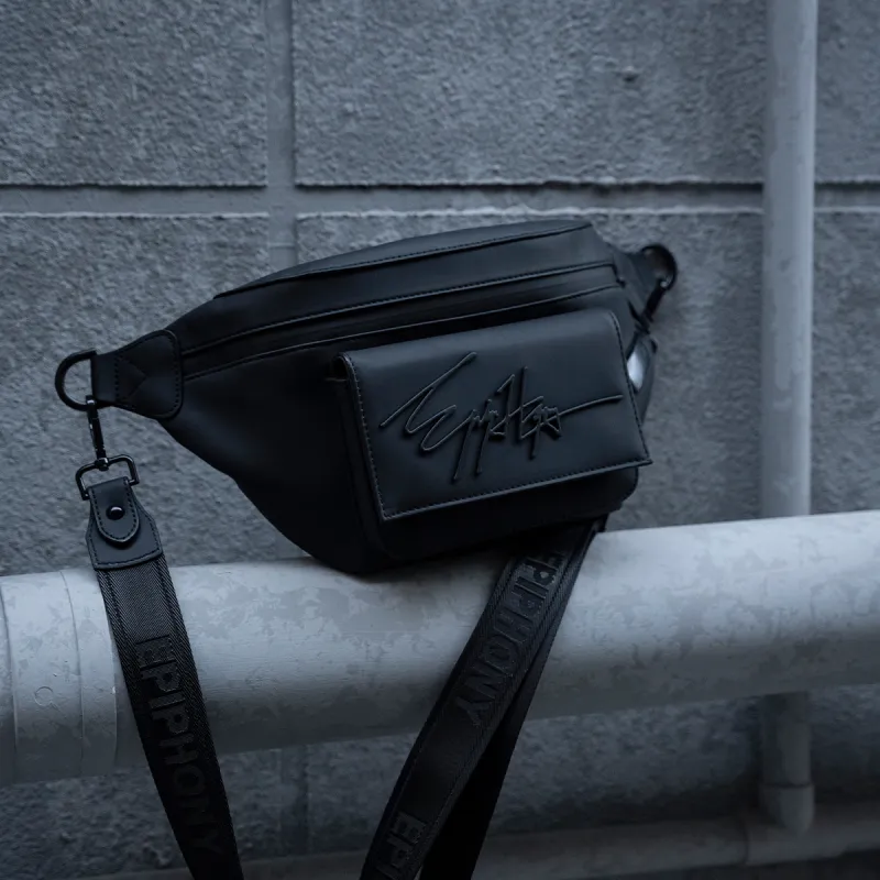EPIPHQNY PU Crossbody Bag, Sling Bag, Fanny Pack Trumpets Men's Black-5