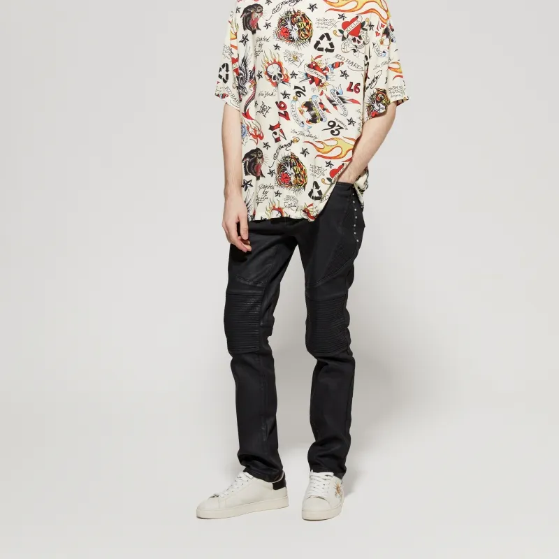 Ed Hardy Slim Fit Pants Jeans Men's Black-3