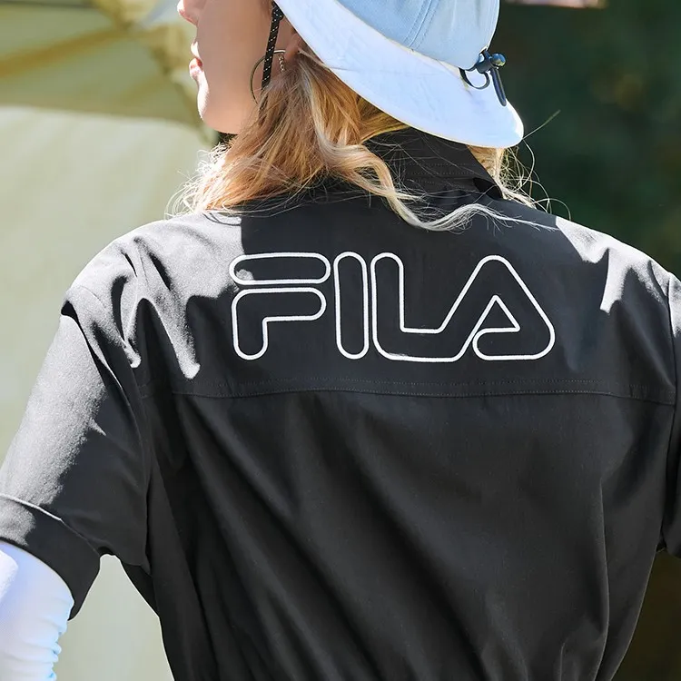 FILA Short Sleeved Dress Women's Jet Black-5