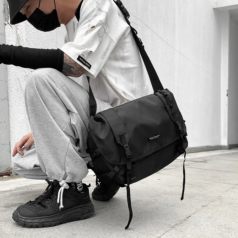 SURELAPTOP Oxford Messenger Bag Shoulder Bag Crossbody Bag Regular Unisex Black-8