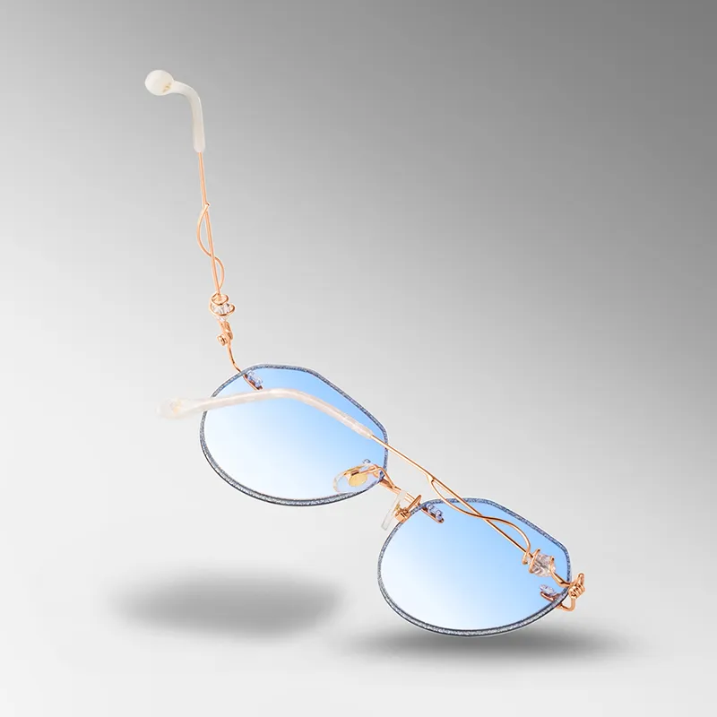 MUYKUY Metal Oval Sunglasses Women's-8