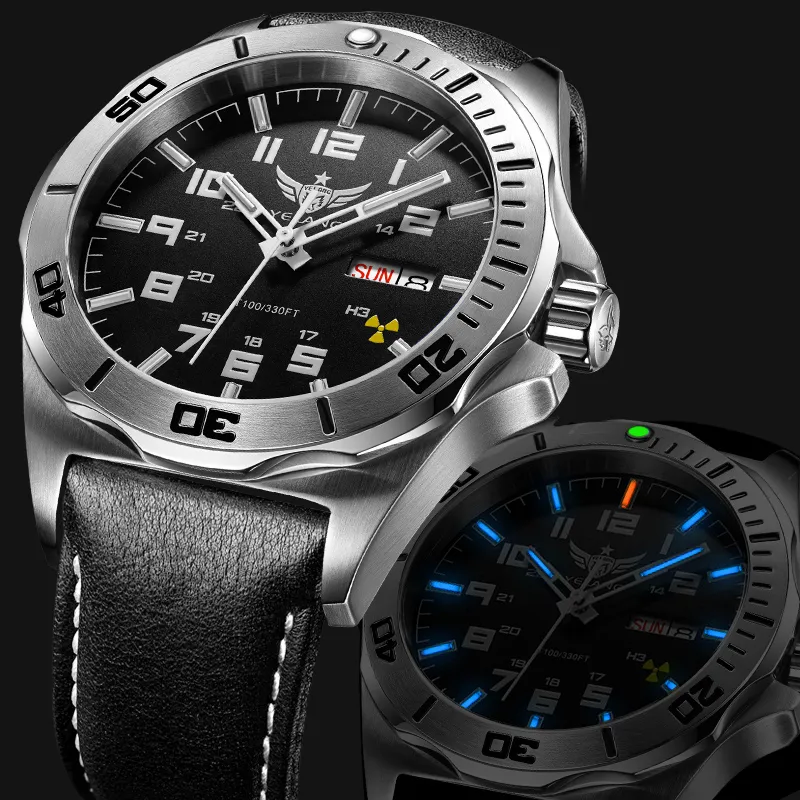 YELANG Automatic Mechanical Movement Genuine Leather Strap Watch Men's Watches Blue Dial-3