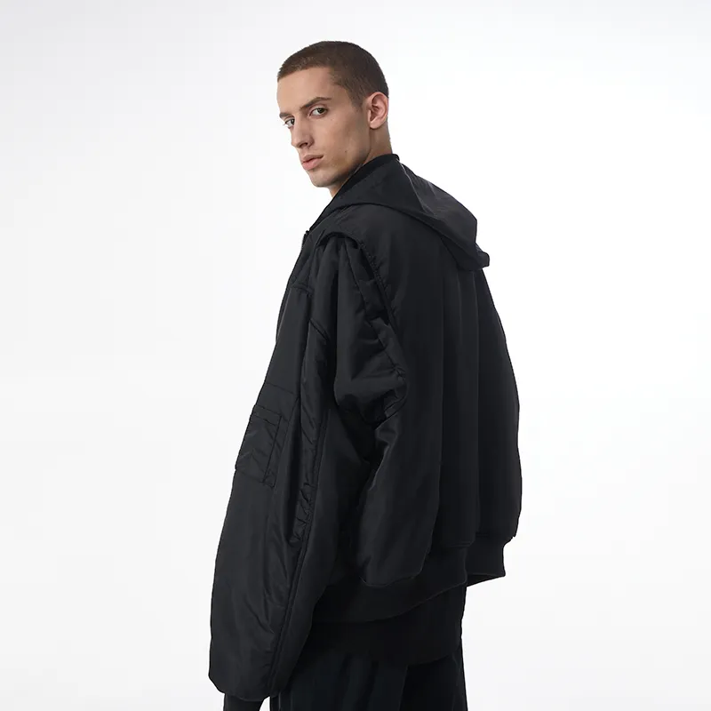 11ESTRANGER Puffer Jacket Unisex Black-3