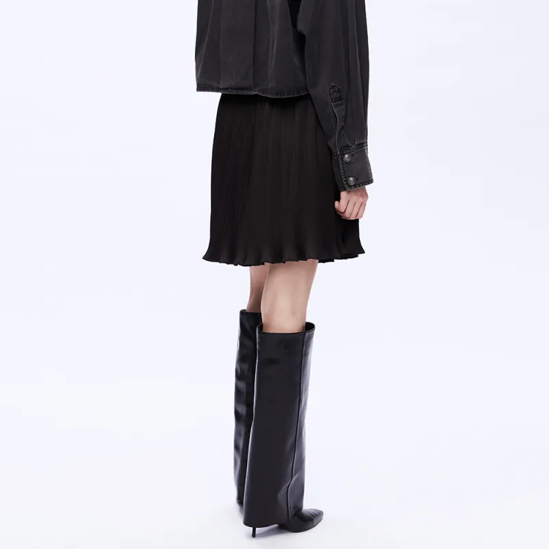 UOOYAA Casual Short Skirts Women's Black-3