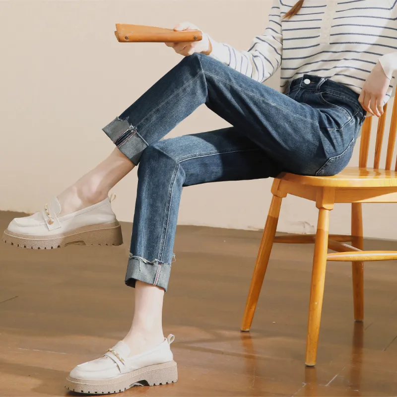 MITUAN Jeans Women's Vintage Blue-5