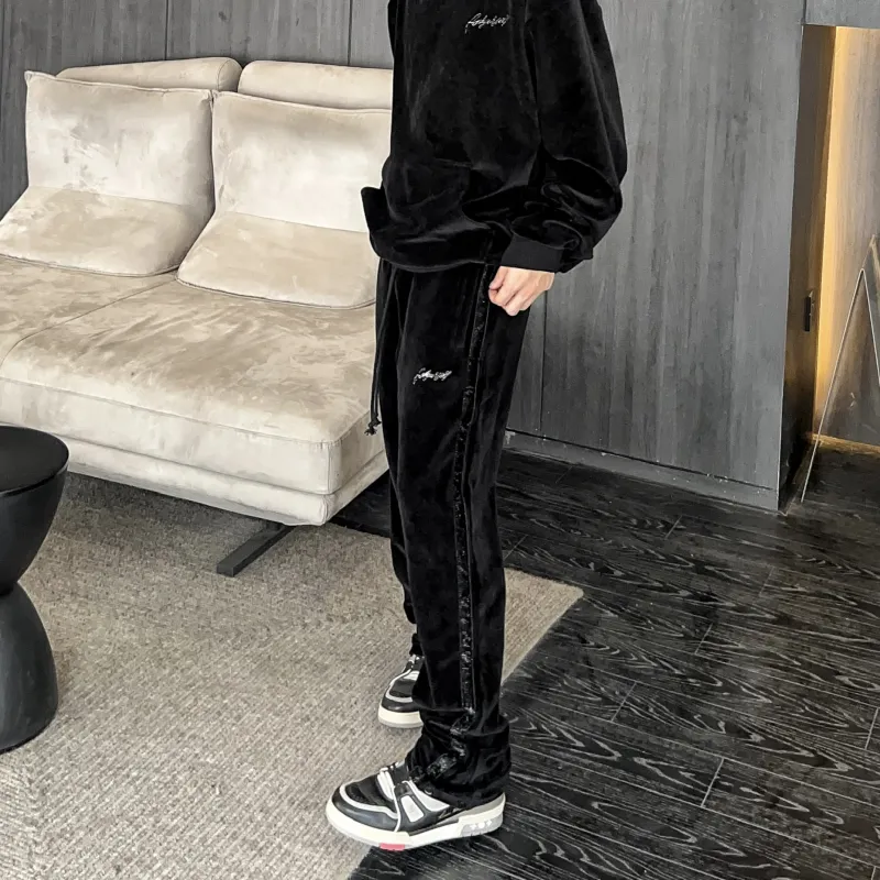Askyurself Casual Pants Unisex Black-4