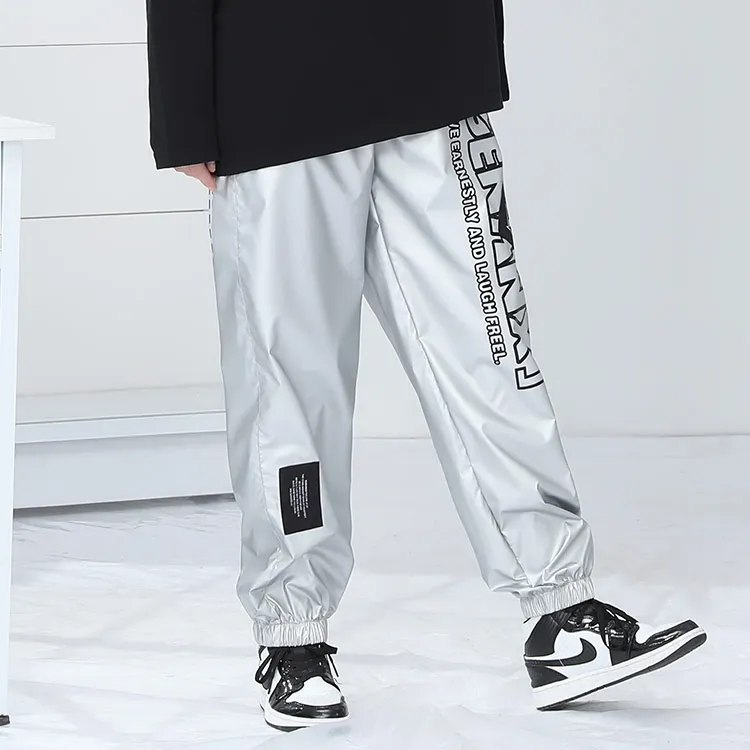 GENANX Casual Pants Unisex Silver-4