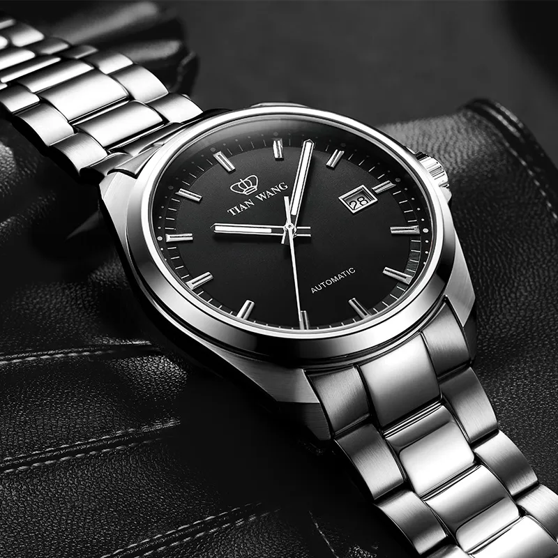 TIANWANG Mountain And River Collection Mechanical Movement Watch Men's Watches White Dial 5976-3