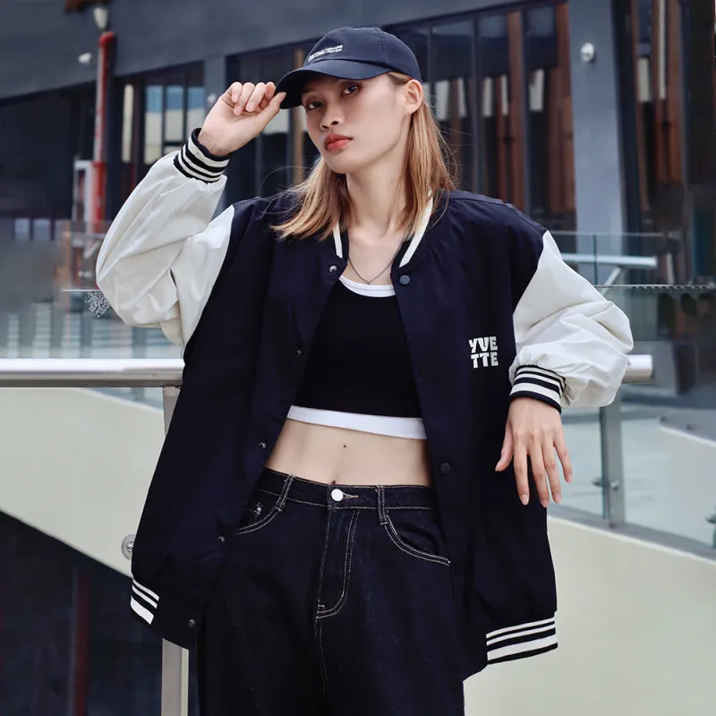 Yvette Thin Baseball Jacket Fall Unisex-2