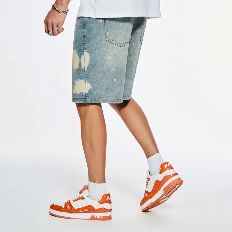 GUKUUL Denim Shorts Unisex Nostalgic Blue-4