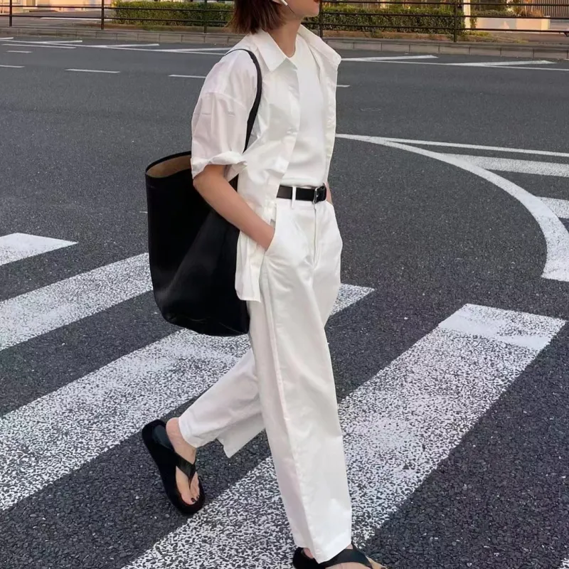 YOCAMU Genuine Leather Tote Bag Shopping Bag Bucket Bag Shoulder Bag Large Size Women's Black Khaki White-9