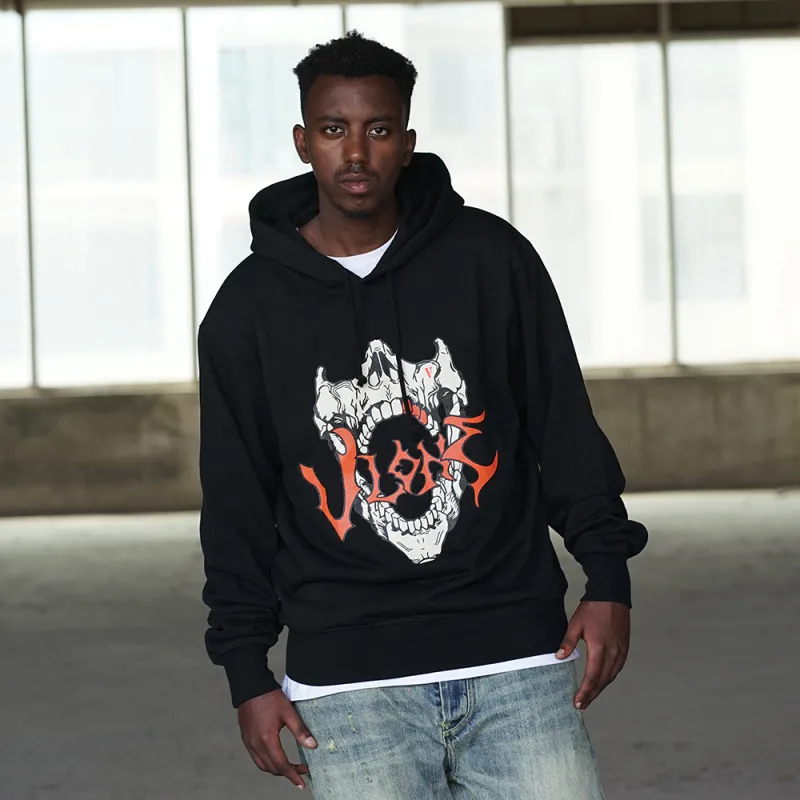 VLONE Skull Series Sweatshirts Unisex Black-2