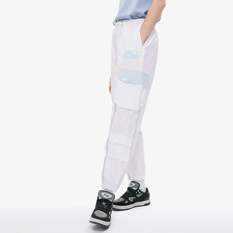 White Mountaineering X FILA FUSION FILA X White Mountaineering Collaboration Cargo Pants Women's Standard White-5
