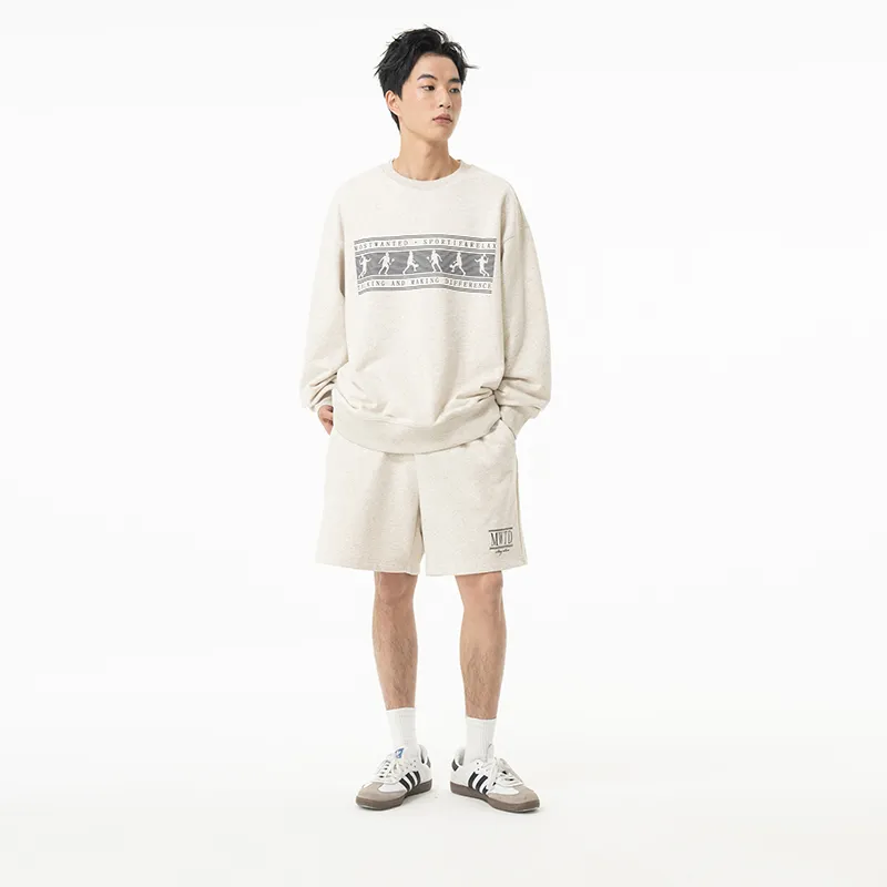 MostwantedLab Casual Shorts Unisex Light Heather Gray-4